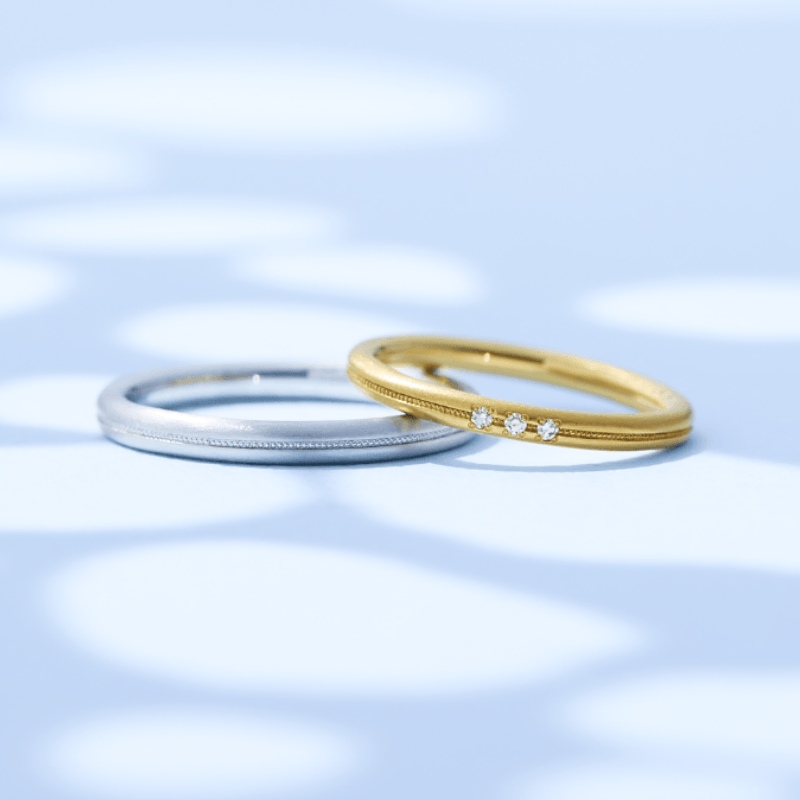 プラチナとゴールドの結婚指輪